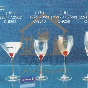 Wine Glass - Wine Drip Red  & Drip Green