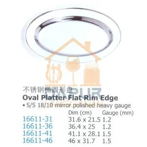 Oval Platter Flat Rim Edge (16611)