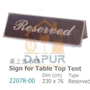 Sign for Table Top Tent (22078)