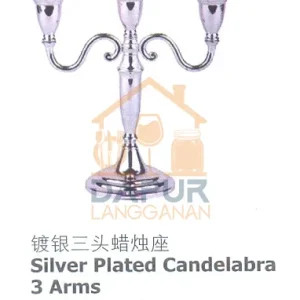 Silver Plated Candelabra 5 Arms