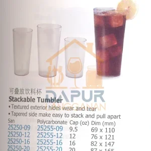 Tapered side make easy to stack and pull apart (25255)