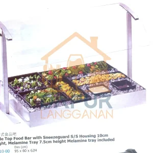 Table Top Food Bar with Sneezeguard s/s housing