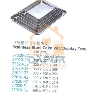 Stainless Steel Cake Vat_Display Tray (27020)