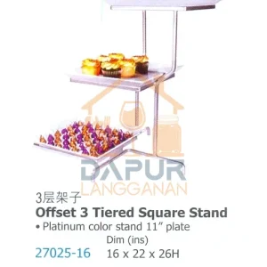Offset 3 Tiered Square Stand