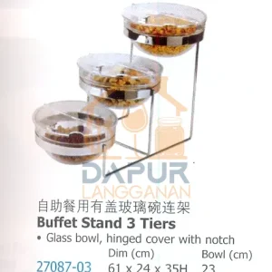 Glass bowl, hinged cover with notch (27087)