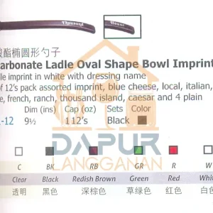 Polycarbonate Ladle Oval Shape Bowl