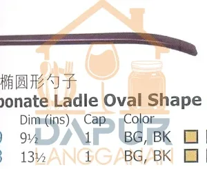 Polycarbonate Ladle Oval Shape Bowl (28311)