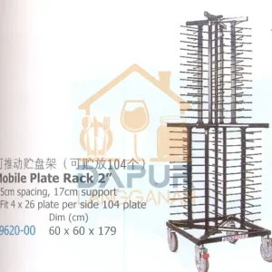 Mobile Plate Rack 2"