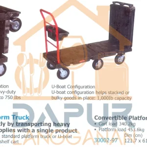 Two-shelf heavy-duty _ U-boat configuration helps stacked or Removable handle can be repositione (30002)