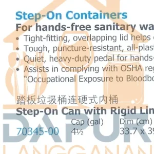 Quiet, heavy-duty pedal for hands-free sanitary use (70345)
