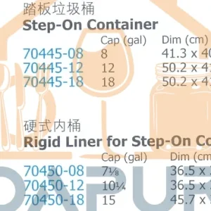Rigid Liner for Step-On Container Gray (Optional (70445)