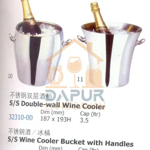 S_S Wine Cooler Bucket with Handles (32310)