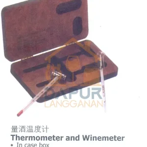 Thermometer and Winemeter - in cae box