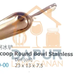 Ice Scoop Round Bowl Stainless Steel (33900)