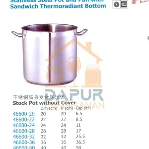 Stainless Steel Pot and Pan with AG (46600)