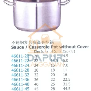 Sauce _ Casserole Pot without Cover (46611)