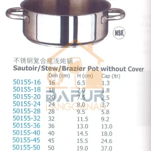 Sautoir_Stew_ Brazier Pot without Cover (50155)
