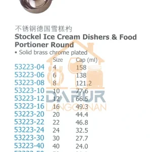 Stockel Ice Cream Dishers.& Food (53223)