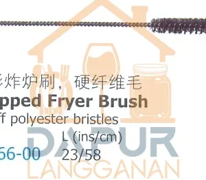 L-tipped Fryer Brush - Stiff polyester bristles