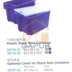 Plastic Stack Nest Container (58778)