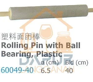 Rolling Pin with Ball Bearing, Plastic (60049)