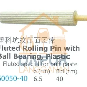 Fluted Rolling Pin with Ball Bearing, Plastic (60050)