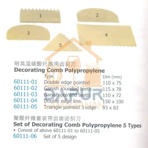 Decorating Comb Polypropylene (60111)