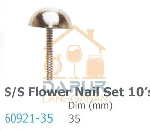 Stainless Steel flower Nail set 10's