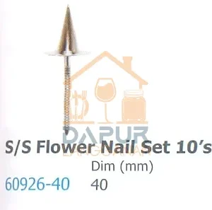 Stainless Steel Flower nail 10's